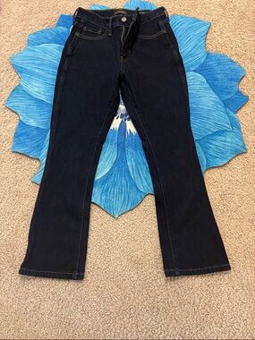 Banana Republic Women's high rise, crop boot Jeans in Dark Indigo